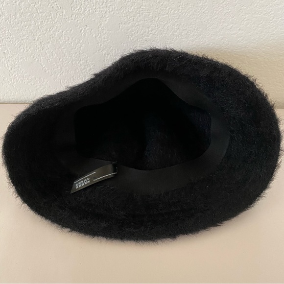 Black Fuzzy Bucket Hat RN 86170 Boho Retro Vintage-Style Hat OS - Picture 6 of 8